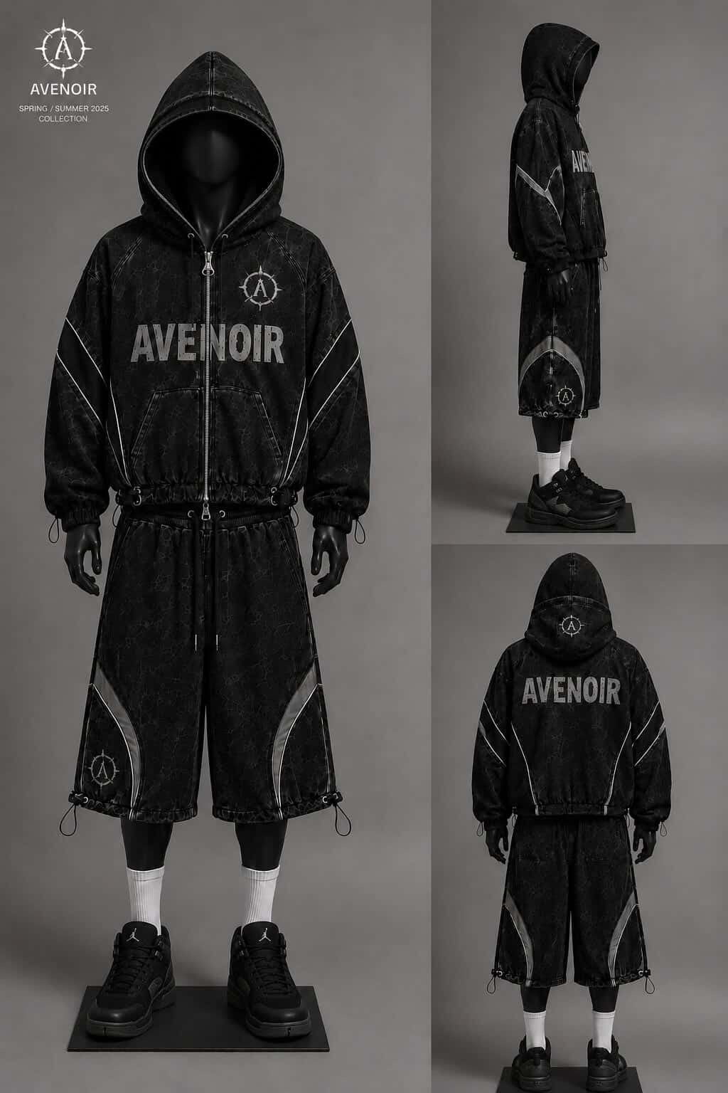 Avenoir Shorts and Zip up set