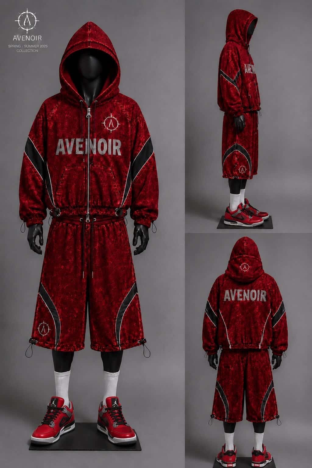 Avenoir shorts and Zipup set